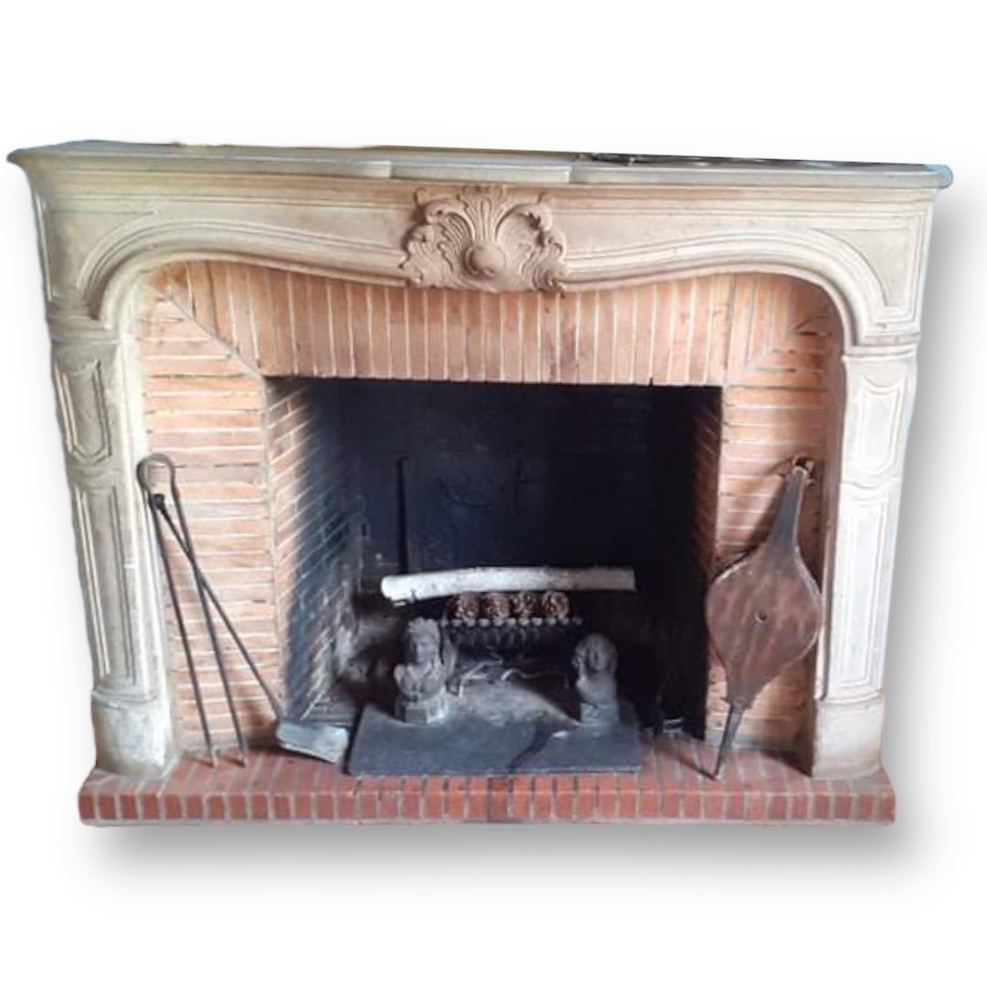 Louis XV Period Stone Fireplace 18th